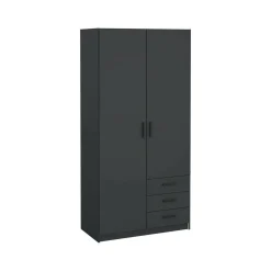 Guardaroba 2 Ante > Dmora Guardaroba in legno 98x200h cm - Sultani Grigio