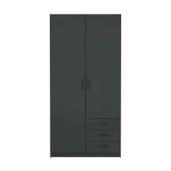 Guardaroba 2 Ante > Dmora Guardaroba in legno 98x200h cm - Sultani Grigio