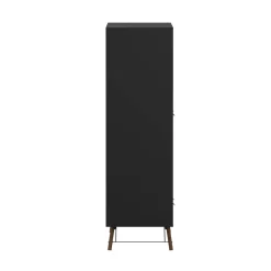 Guardaroba in legno nero e noce 150x200h cm - Virgil