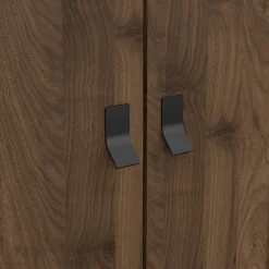 Guardaroba in legno nero e noce 150x200h cm - Virgil