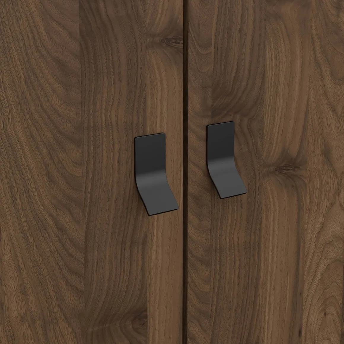 Guardaroba in legno nero e noce 150x200h cm - Virgil