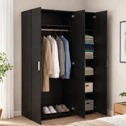 Guardaroba in legno nero 118x200h cm - Albacore