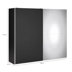 Guardaroba in legno nero 250x218h cm - Acciano