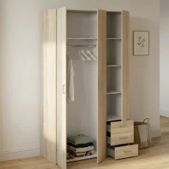 Guardaroba in legno quercia 115x200h cm - Aquilone