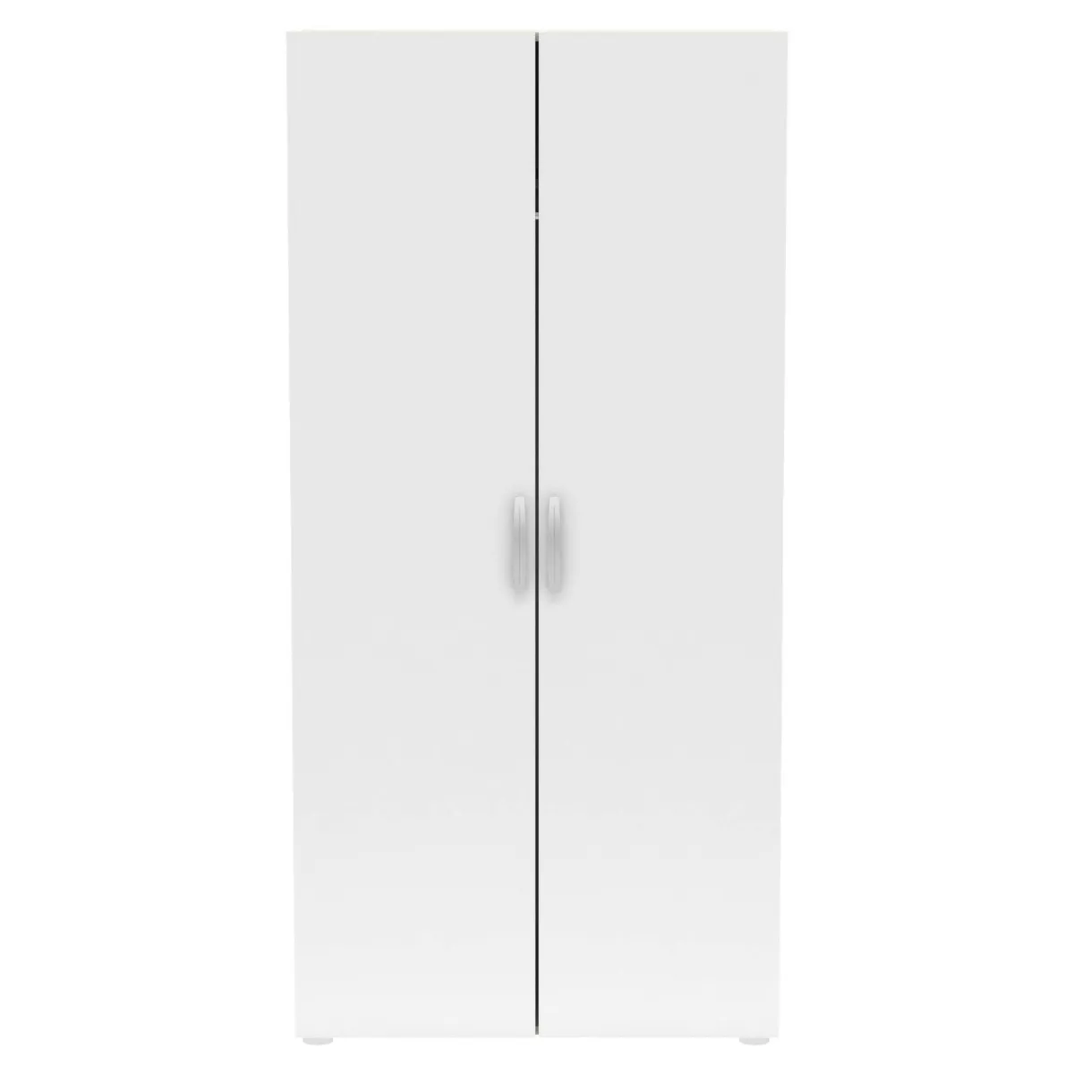 Guardaroba 2 Ante > Dmora Guardaroba in legno rovere e bianco opaco 79x165h cm - Barge Bianco Opaco, Marrone Rovere