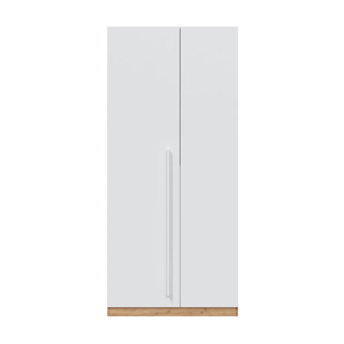 Guardaroba in legno rovere nodi e bianco 90x200h cm - Alpine