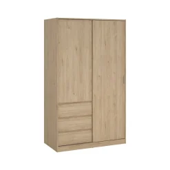 Guardaroba 2 Ante > Dmora Guardaroba in legno rovere 118x200h cm - Sanjose Marrone Rovere