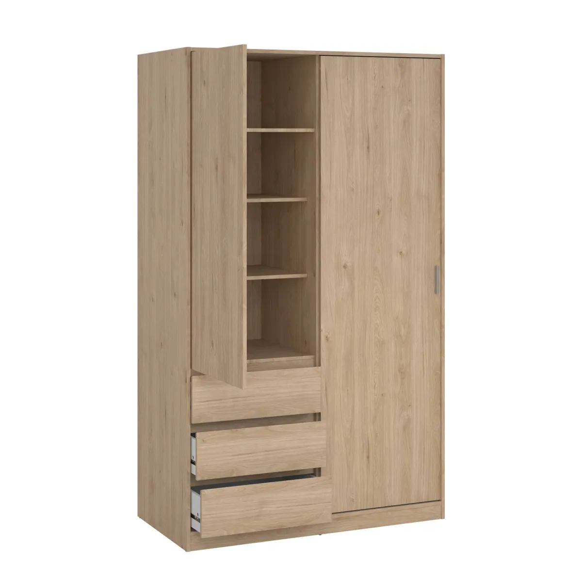 Guardaroba 2 Ante > Dmora Guardaroba in legno rovere 118x200h cm - Sanjose Marrone Rovere