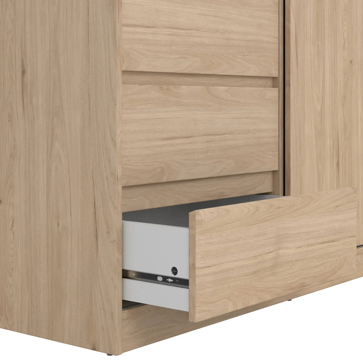 Guardaroba 2 Ante > Dmora Guardaroba in legno rovere 118x200h cm - Sanjose Marrone Rovere