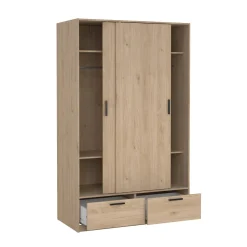 Guardaroba 3 Ante > Dmora Guardaroba in legno rovere 147x200h cm - Simeon Marrone Rovere