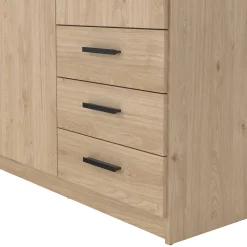 Guardaroba 3 Ante > Dmora Guardaroba in legno rovere 147x200h cm - Simeon Marrone Rovere