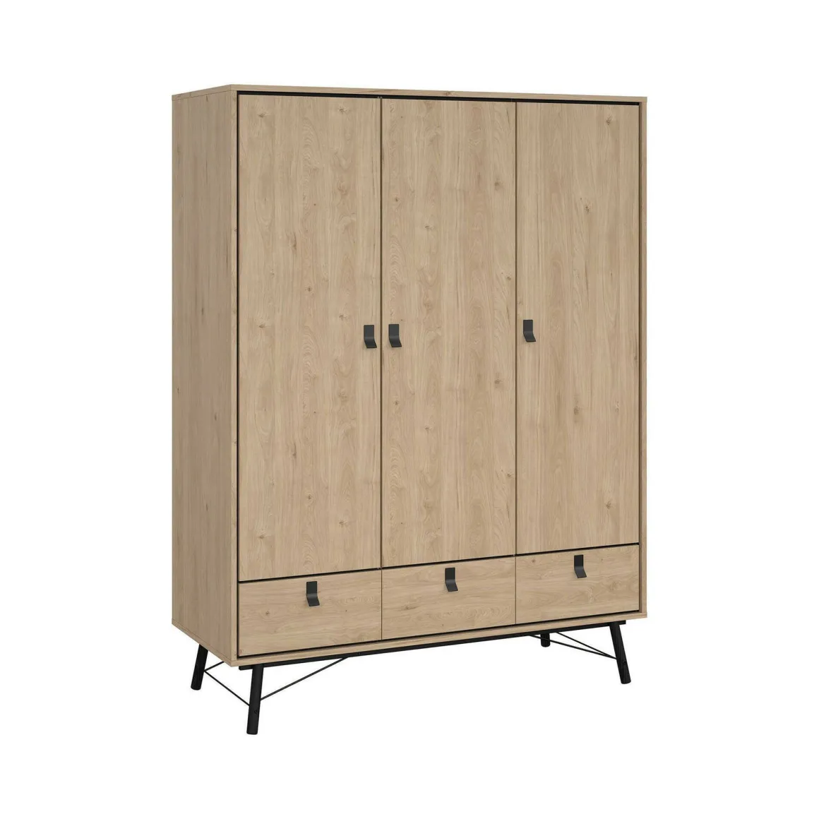 Altri Guardaroba > Dmora Guardaroba in legno rovere 195x200h cm - Epipola Marrone Rovere