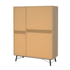 Altri Guardaroba > Dmora Guardaroba in legno rovere 195x200h cm - Epipola Marrone Rovere