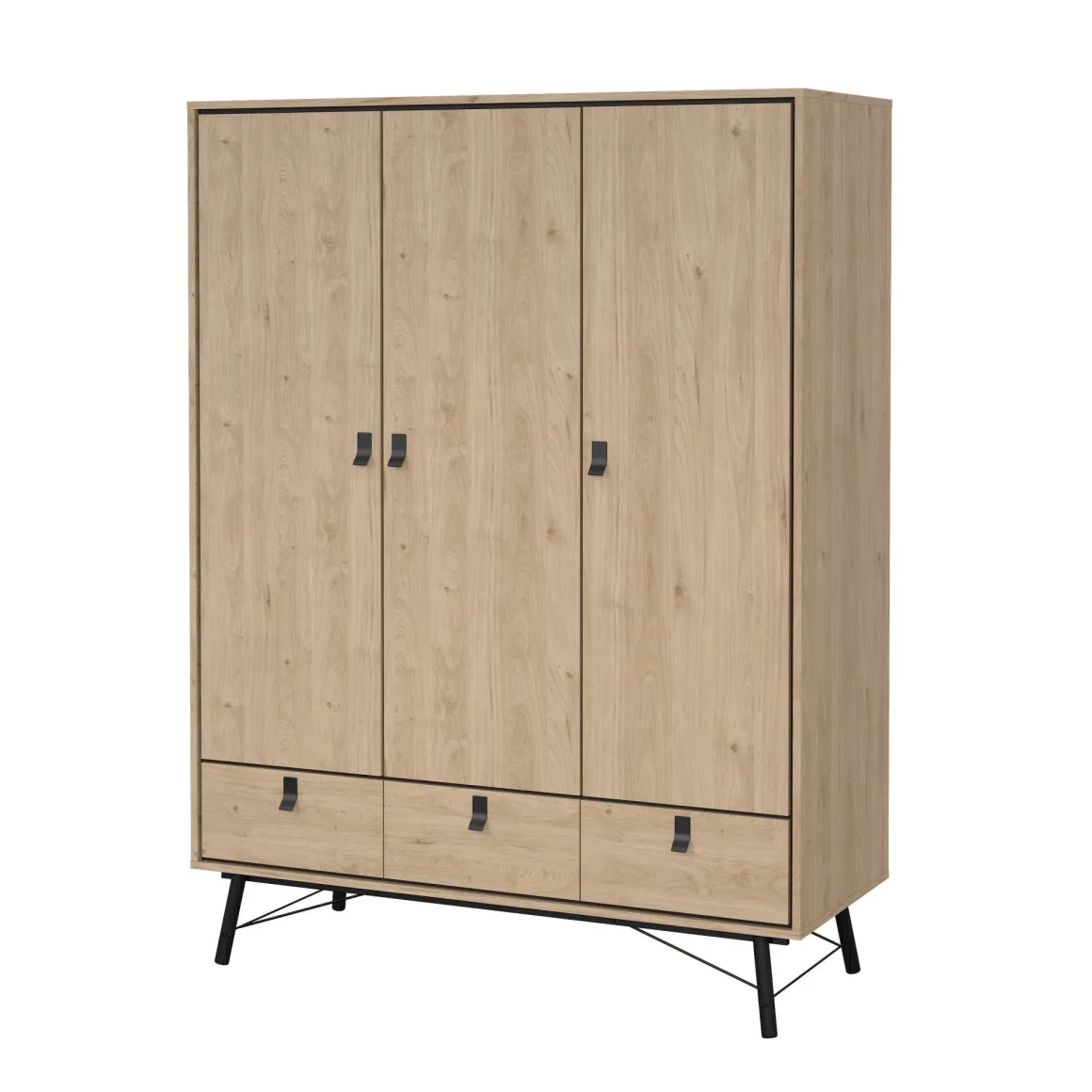 Altri Guardaroba > Dmora Guardaroba in legno rovere 195x200h cm - Epipola Marrone Rovere