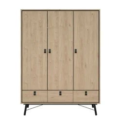Altri Guardaroba > Dmora Guardaroba in legno rovere 195x200h cm - Epipola Marrone Rovere