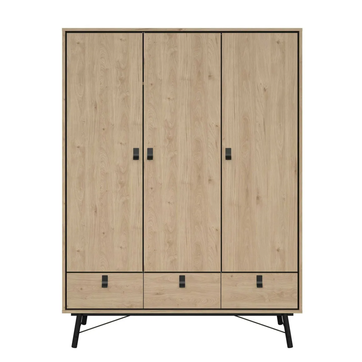 Altri Guardaroba > Dmora Guardaroba in legno rovere 195x200h cm - Epipola Marrone Rovere