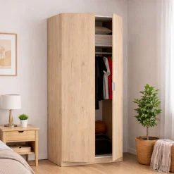 Guardaroba in legno rovere 81x184h cm - Artu