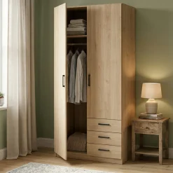 Guardaroba in legno rovere 98x200h cm - Sultani