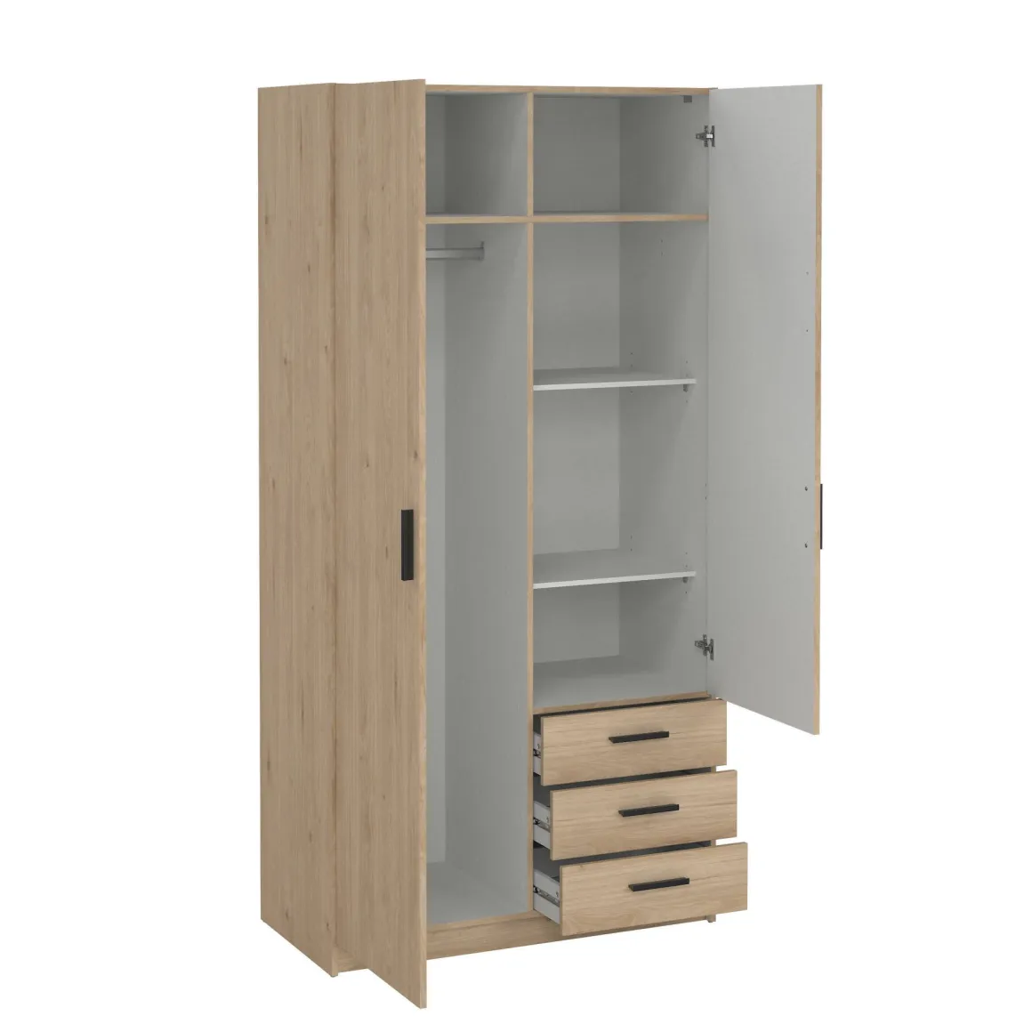 Guardaroba in legno rovere 98x200h cm - Sultani