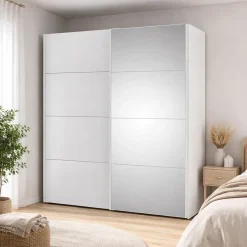 Guardaroba largo bianco lucido 182x220h cm - Seraphin