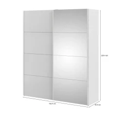 Guardaroba largo bianco lucido 182x220h cm - Seraphin