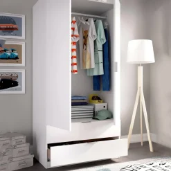 Guardaroba 2 Ante|Camera Da Letto > Dmora Guardaroba moderno 81x184h cm - Anya Bianco