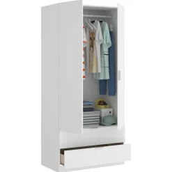 Guardaroba 2 Ante|Camera Da Letto > Dmora Guardaroba moderno 81x184h cm - Anya Bianco
