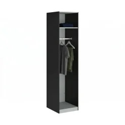 Altri Guardaroba > Dmora Guardaroba piccolo 1 ripiano 58x218h cm - Kaihime Nero
