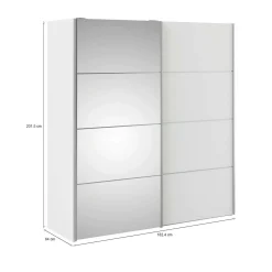 Guardaroba 5 ripiani bianco 182x201h cm - Cerreto