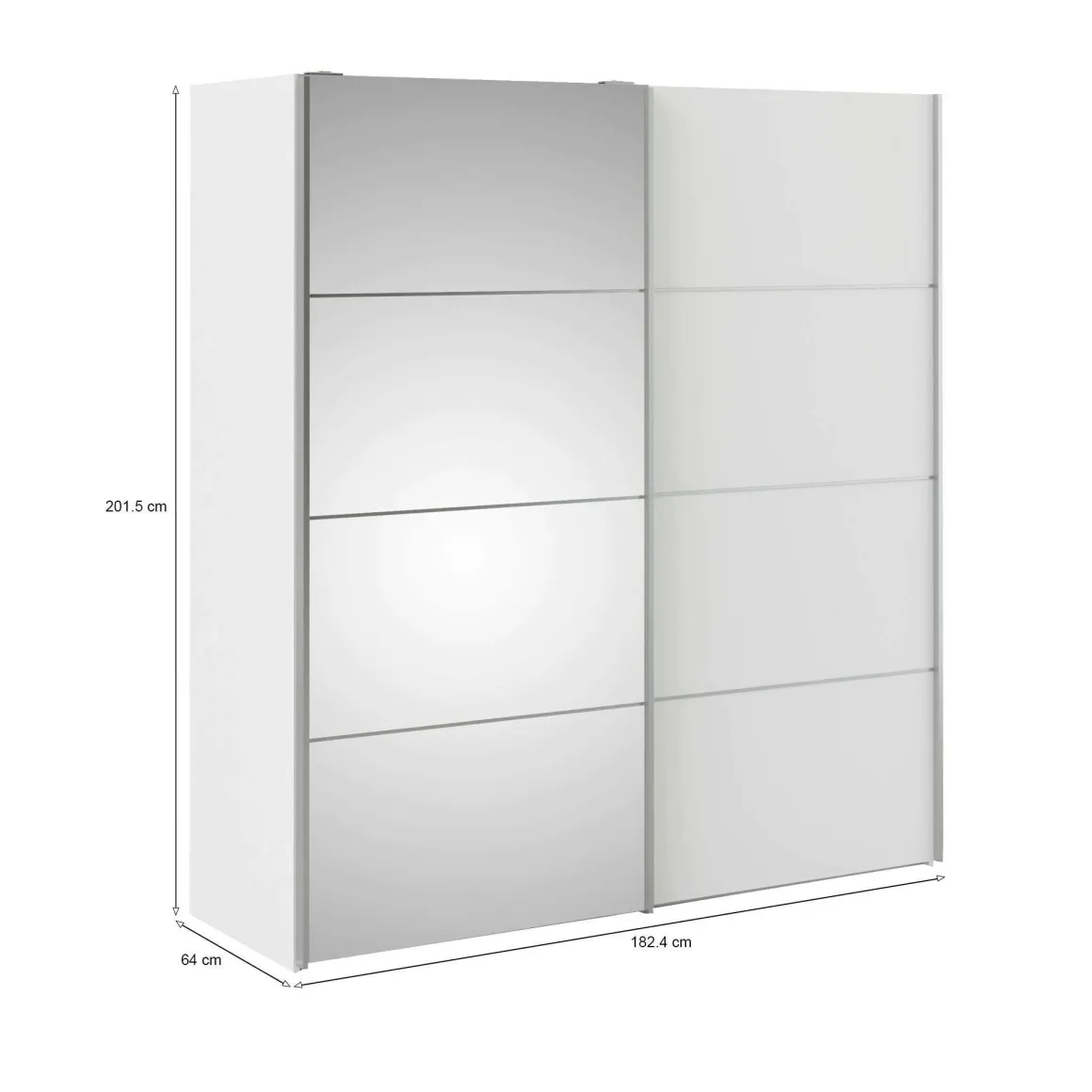 Guardaroba 5 ripiani bianco 182x201h cm - Cerreto
