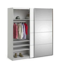 Guardaroba 5 ripiani bianco 182x201h cm - Cerreto