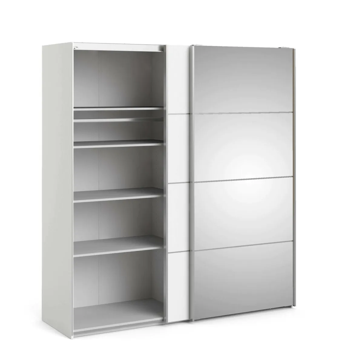 Guardaroba 5 ripiani bianco 182x201h cm - Cerreto