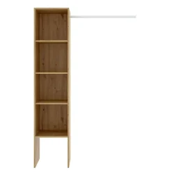 Cabine Armadio|Altri Guardaroba > Dmora Guardaroba 4 ripiani effetto legno 137x185h cm - Adler Marrone Rovere Nodi