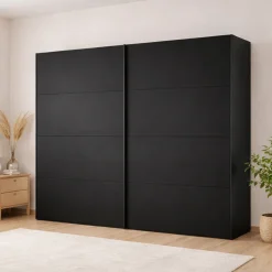 Guardaroba 10 ripiani nero 242x220h cm - Kauri
