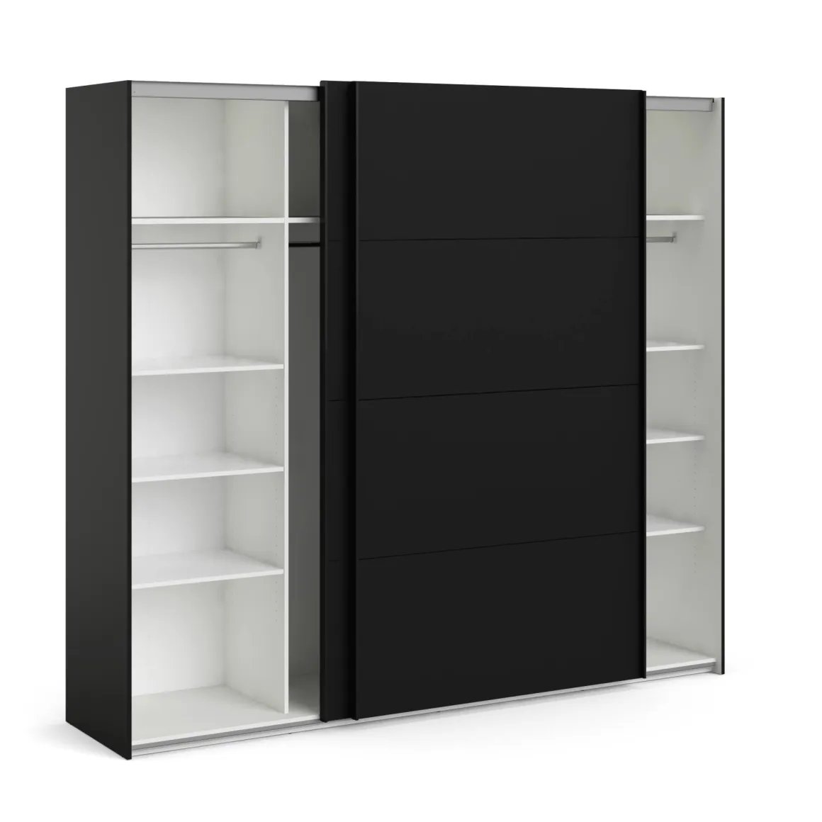 Guardaroba 10 ripiani nero 242x220h cm - Kauri