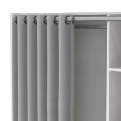 Guardaroba salvaspazio bianco e grigio 105x180h cm - Jal
