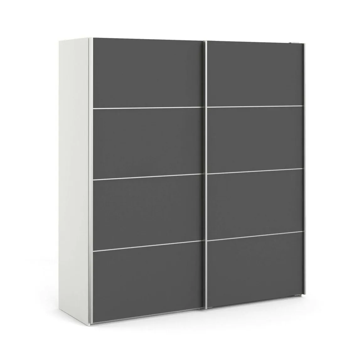 Guardaroba salvaspazio bianco e grigio 182x201h cm - Attilio