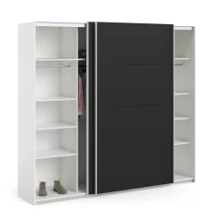 Guardaroba salvaspazio bianco e nero 242x220h cm - Kauri