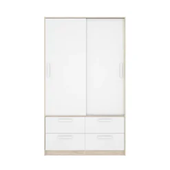 Guardaroba salvaspazio bianco e rovere 120x204h cm - Kirogi