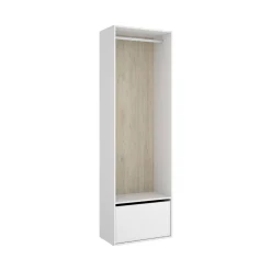Guardaroba salvaspazio bianco e rovere 60x205h cm - Islamabad