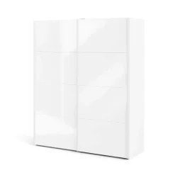 Guardaroba salvaspazio bianco lucido 182x220h cm - Portlouis