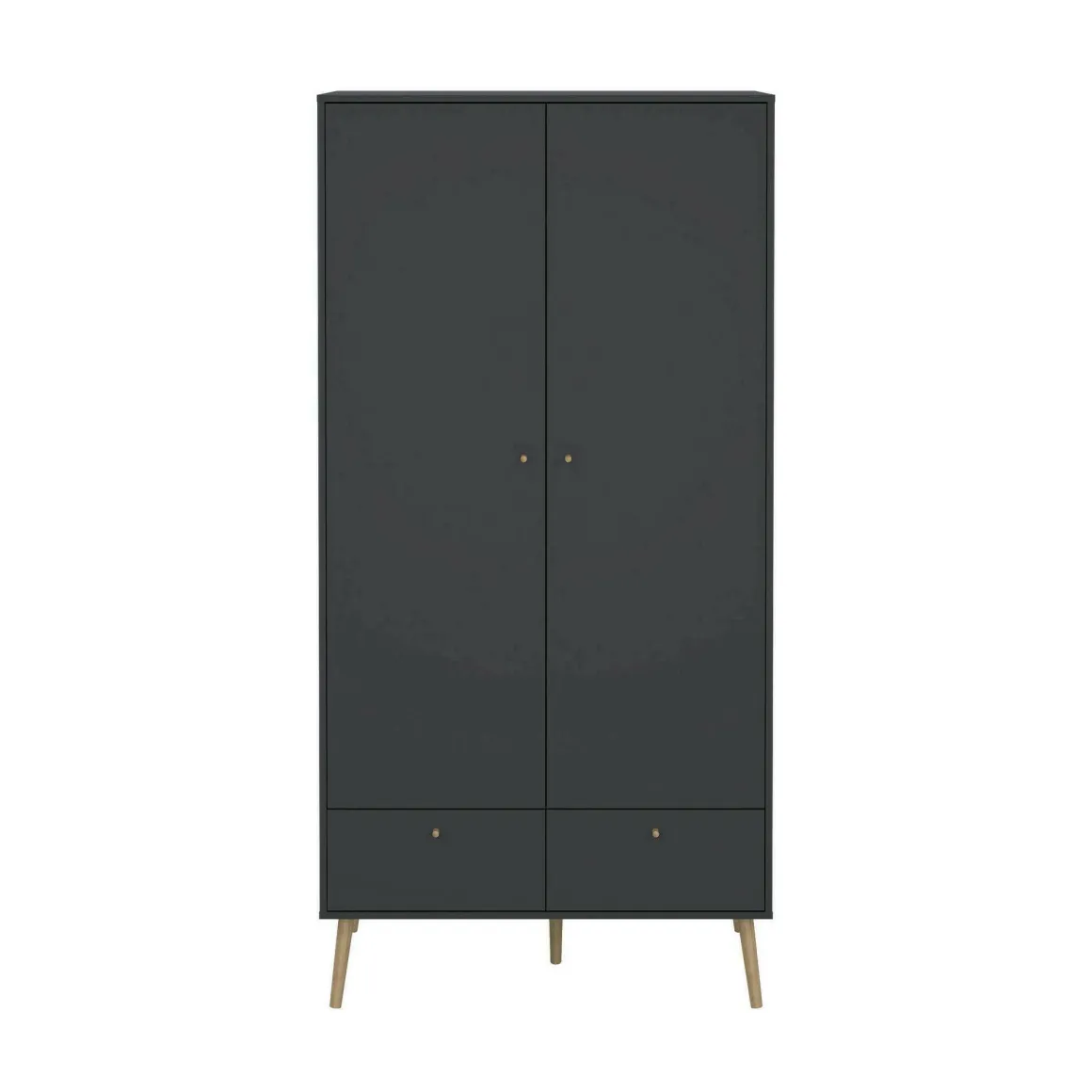 Guardaroba 2 Ante > Dmora Guardaroba salvaspazio grigio e bianco 182x201h cm - Anela Bianco, Grigio