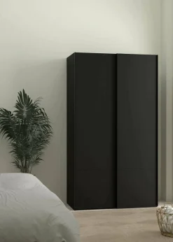Guardaroba salvaspazio nero 122x220h cm - Severin