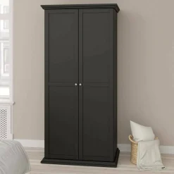 Guardaroba salvaspazio nero 95x200h cm - Darby