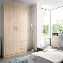 Guardaroba 3 Ante > Dmora Guardaroba salvaspazio rovere 110x179h cm - Pettineo Marrone Rovere