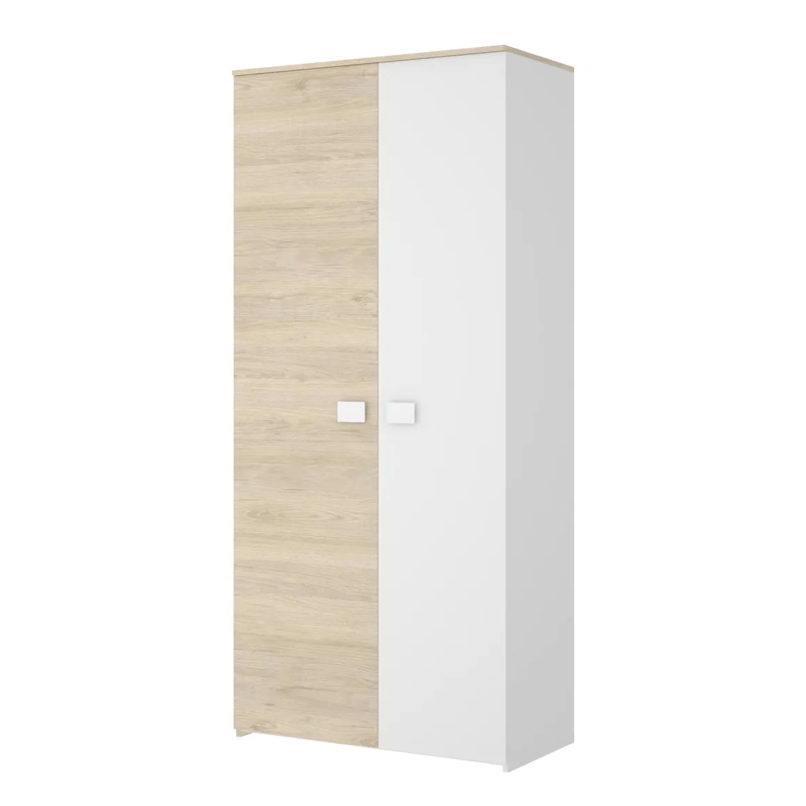 Guardaroba salvaspazio rovere e bianco 90x205h cm - Arcibald