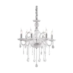 Lampade A Sospensione > Dmora Ideal-Lux - Lampada a sospensione GIUDECCA SP6 , 58 x 58 x h90 cm, Trasparente