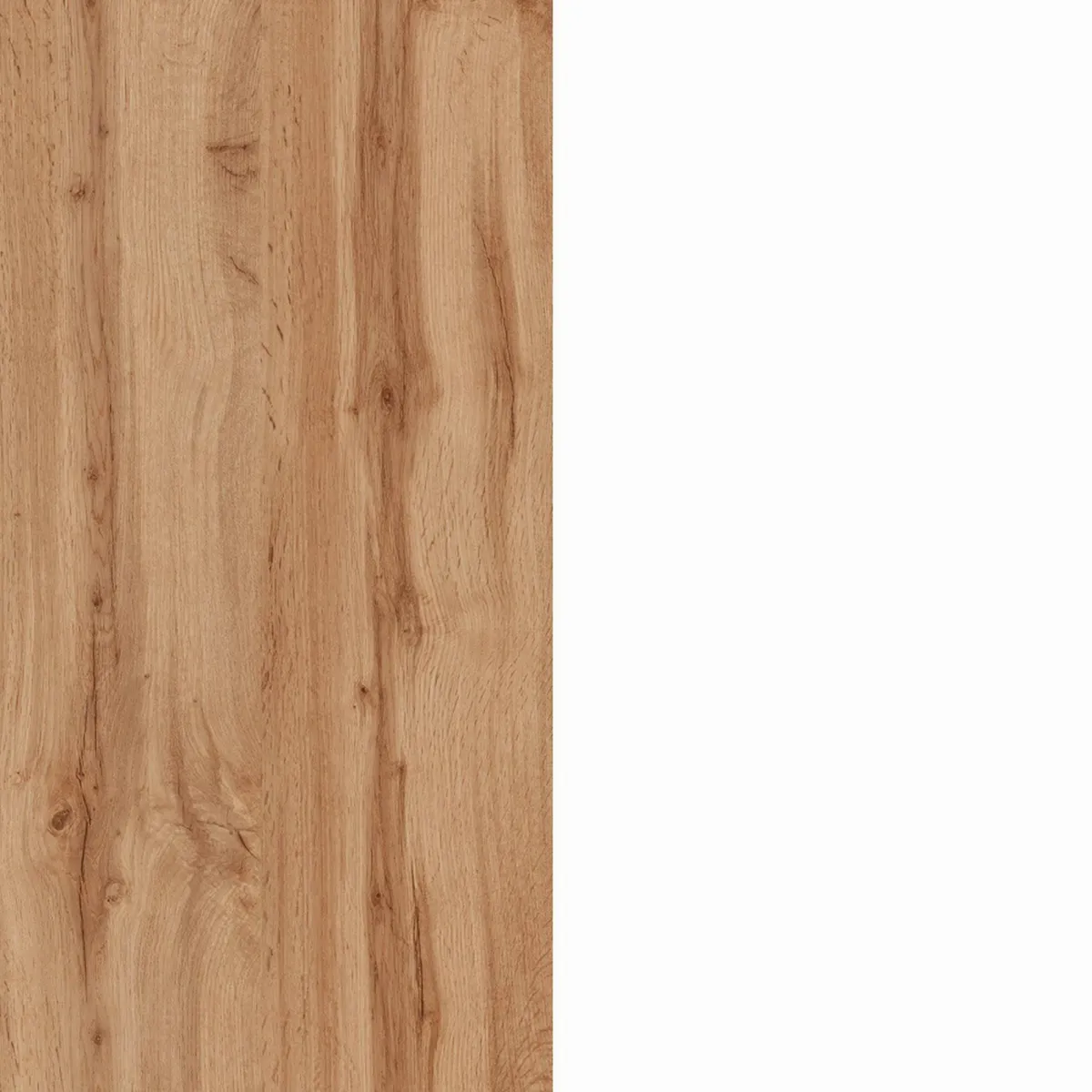 Cucina|Mobili Dispensa > Dmora Isola cucina compatta per piccoli spazi 125x90x90h cm bianca lucida e rovere - Analiza Marrone Rovere, Bianco Lucido