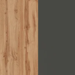 Isola cucina con vani contenitori 160x90x90h cm antracite e rovere - Abern