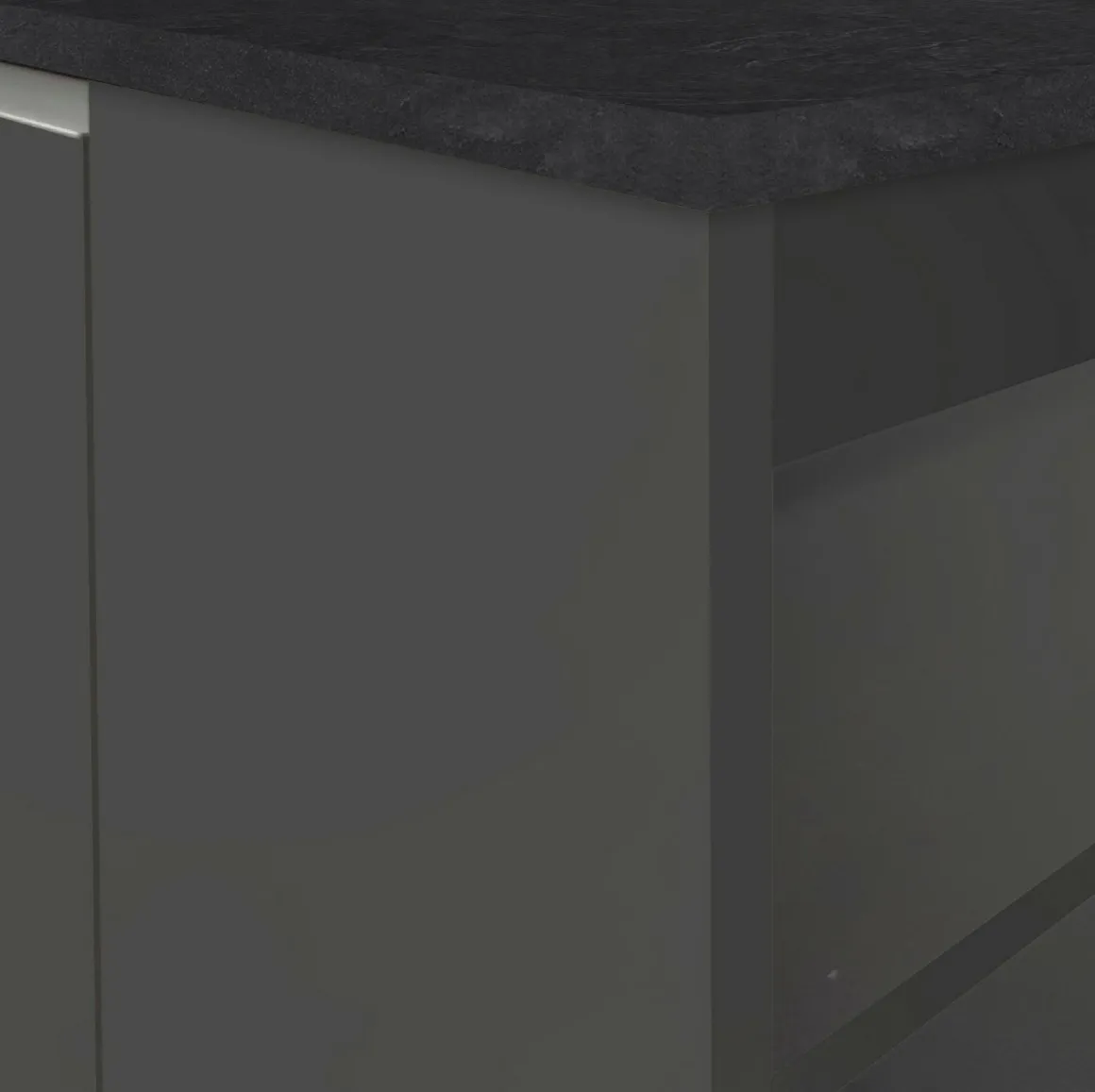 Isola cucina grande multifunzione 160x90x90h cm antracite e ardesia - Abern